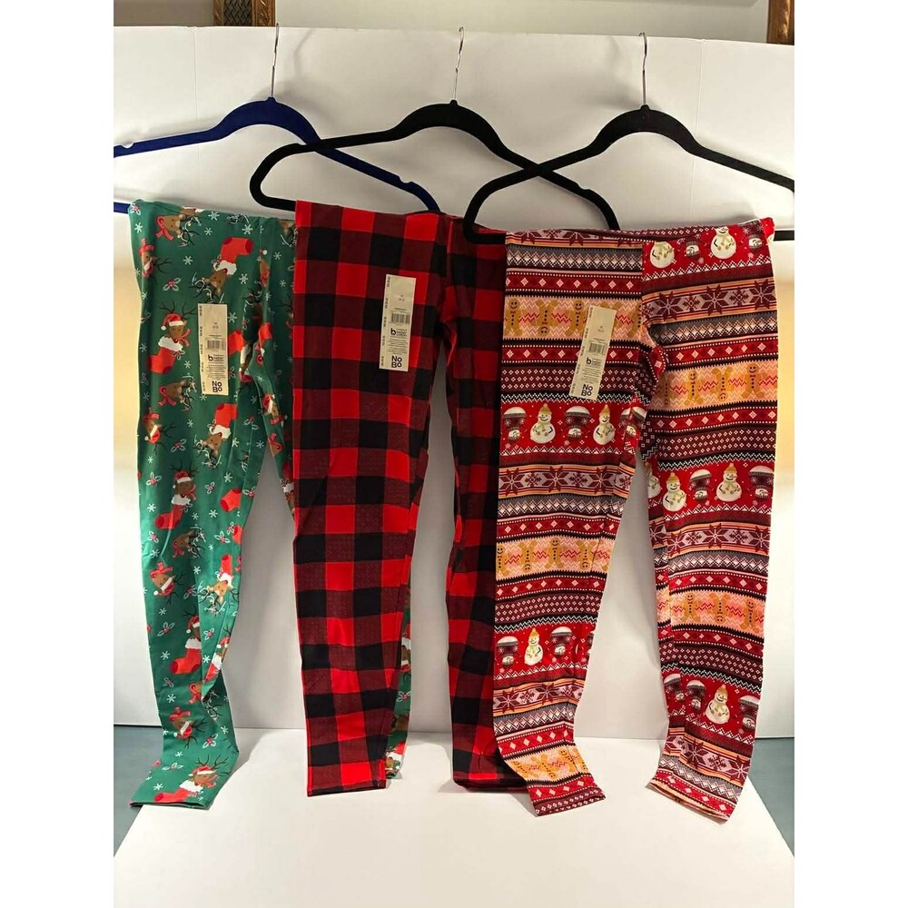 No Boundaries Juniors Holiday Leggings XS LOT OF 3‎ NWT"